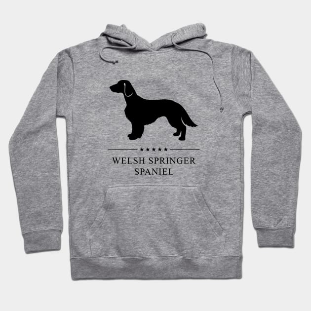 Welsh Springer Spaniel Black Silhouette Hoodie by millersye